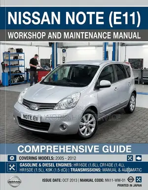 Nissan Note E11: Workshop/Service Manual. Cr14de, Hr14de, Hr16de