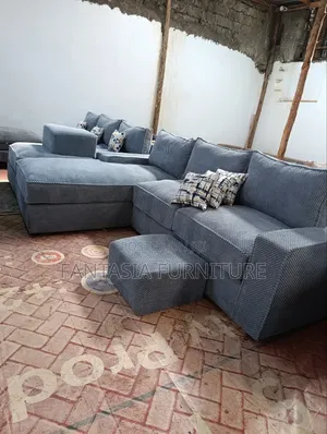 5-Seater Rey L-Shaped Sectional Sofa + Ottoman