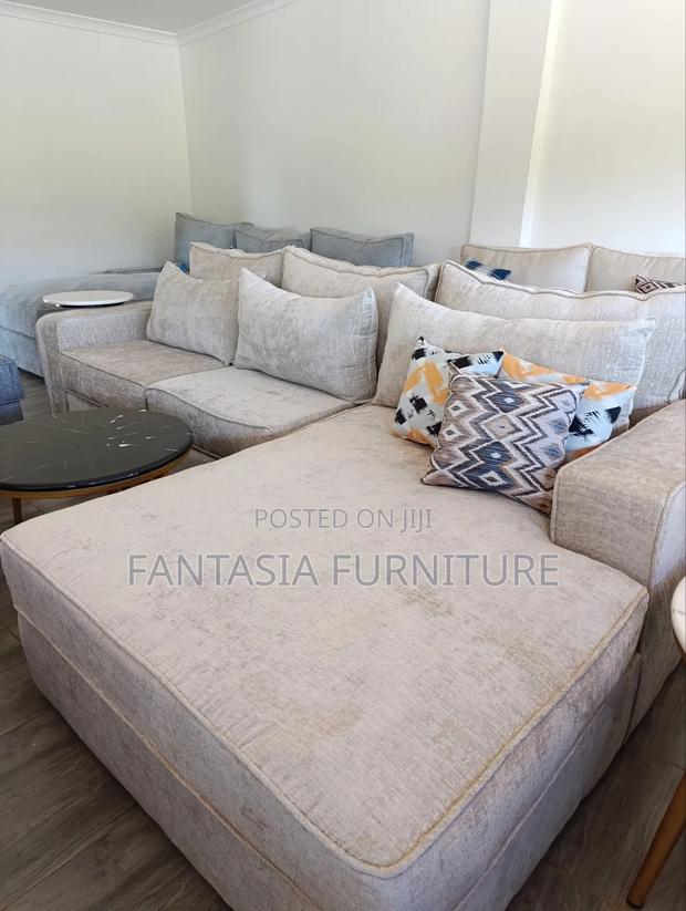 5-Seater Grey L-Shaped
