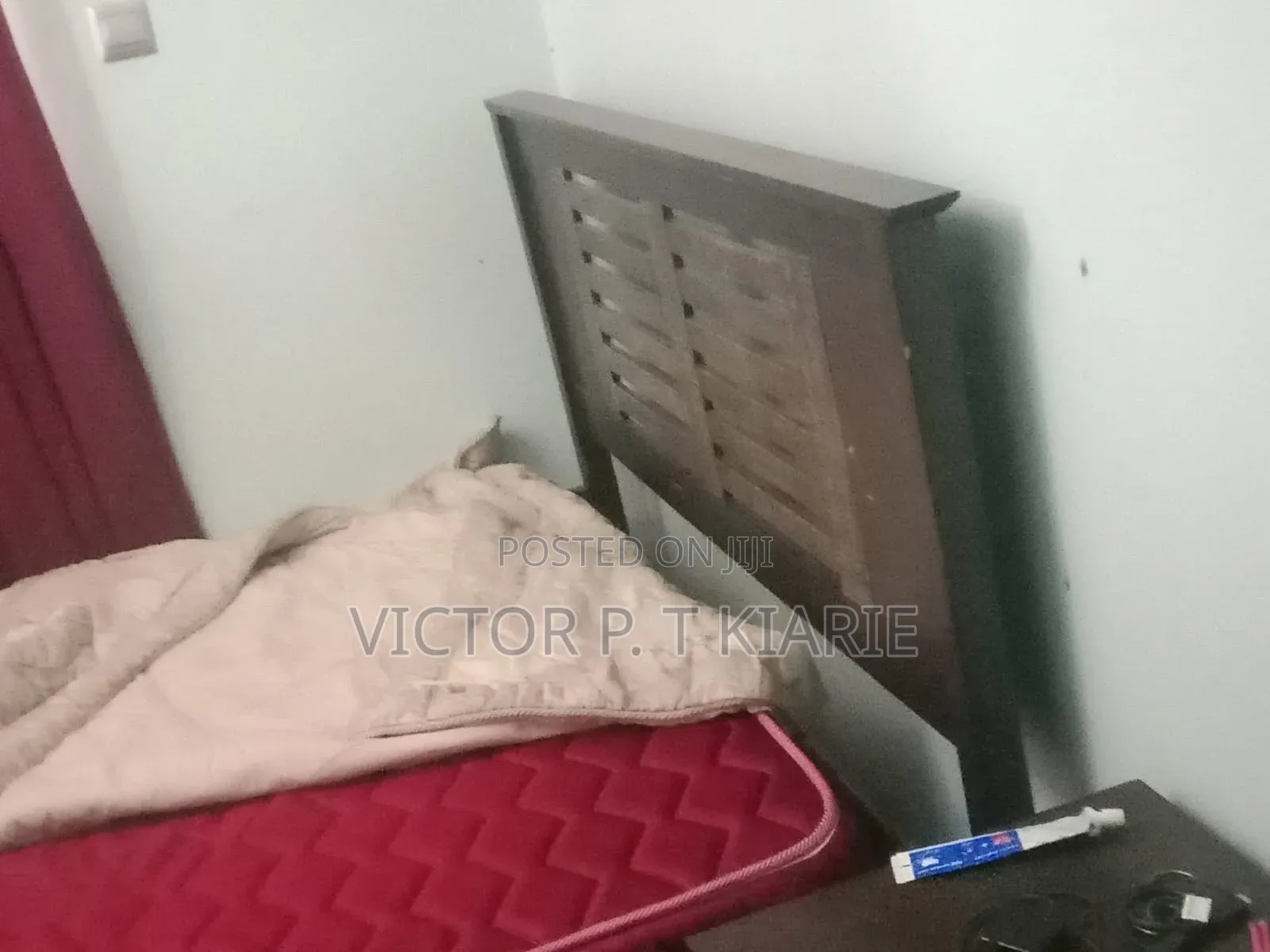 Bed 5by6 Wooden With Matresa