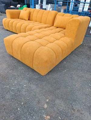 5-Seater  L-Shaped Bubble Sofa (Yellow)