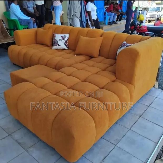 Clean 5-Seater L-Shaped Bubble Sofa - thumbnail 2