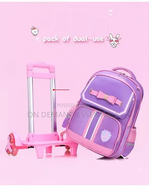 3 in 1 Student High Capacity School Bag Rolling(detachable)