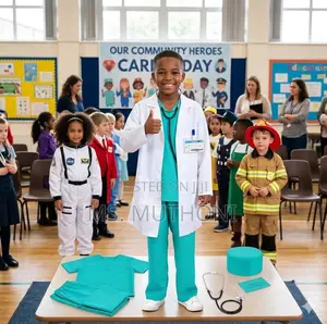 Career Day Doctor Outfit With Stethoscope (4-12 Yrs )