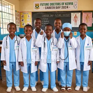 🦋Future Doctor Kids Costume Kit – Complete Lab Coat & Scrub Set