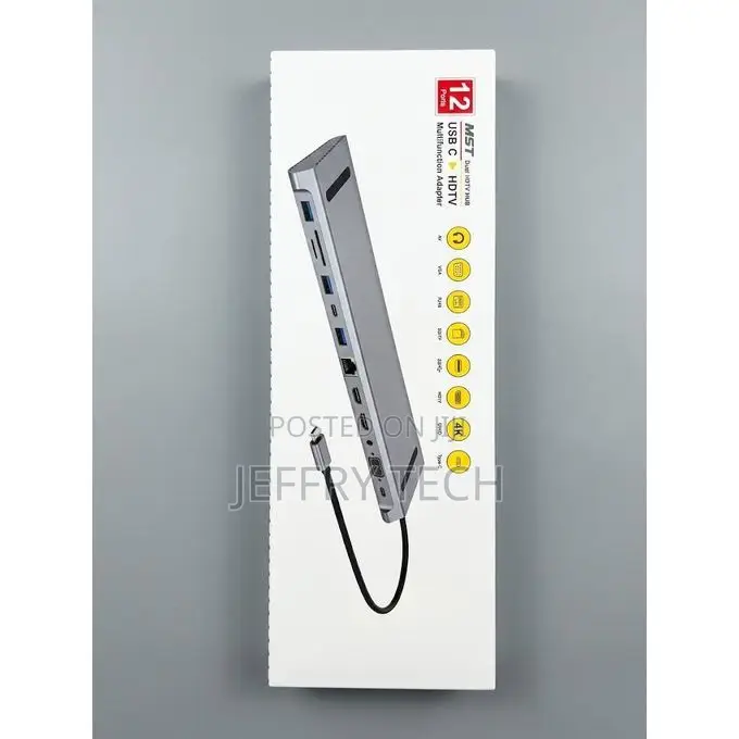 12-in-1 MST Dual HDTV USB-C Multifunction Adapter