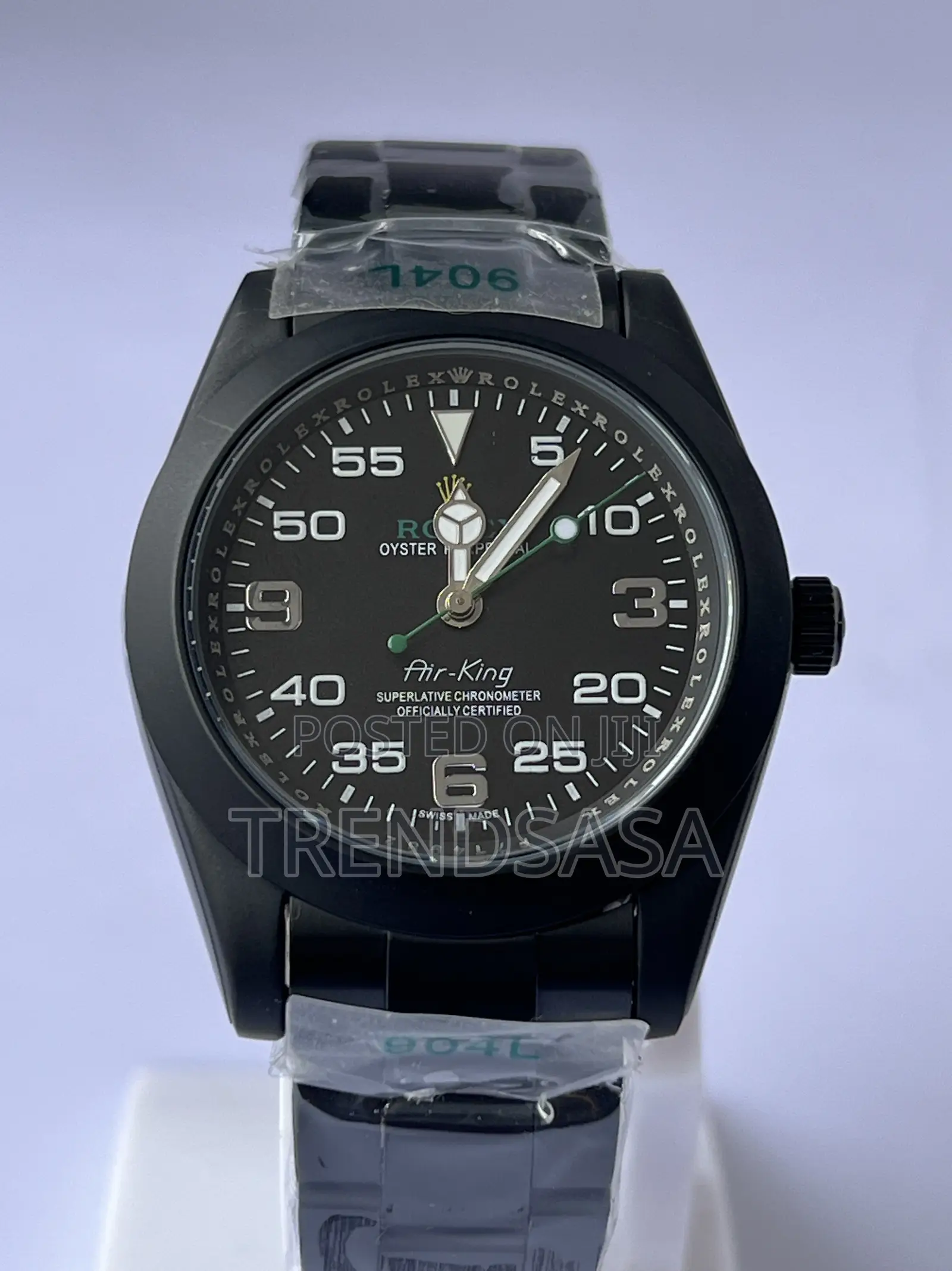 Rolex Airking Full Black Metallic Watch