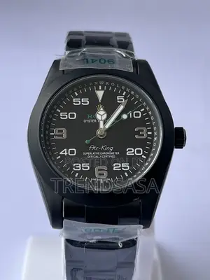 Rolex Airking Full Black Metallic Watch