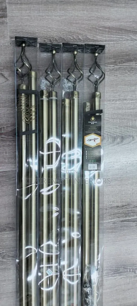 3m Double Adjustable Durable Curtain Rods for Contemporary Homes.