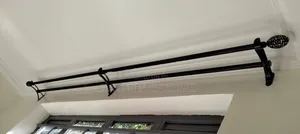 Powder-Coated Support for Clean Window Décor.