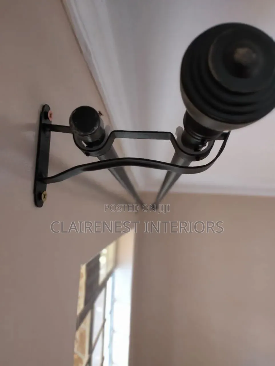 Strong  Coated Black Curtain Rods for Beautiful Draping.