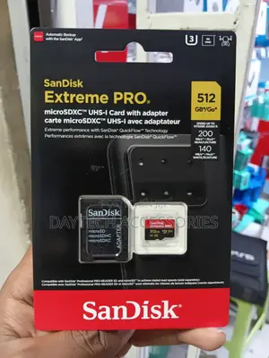SanDisk Extreme PRO 512GB microSDXC UHS-I Memory Card With SD Adapter.
