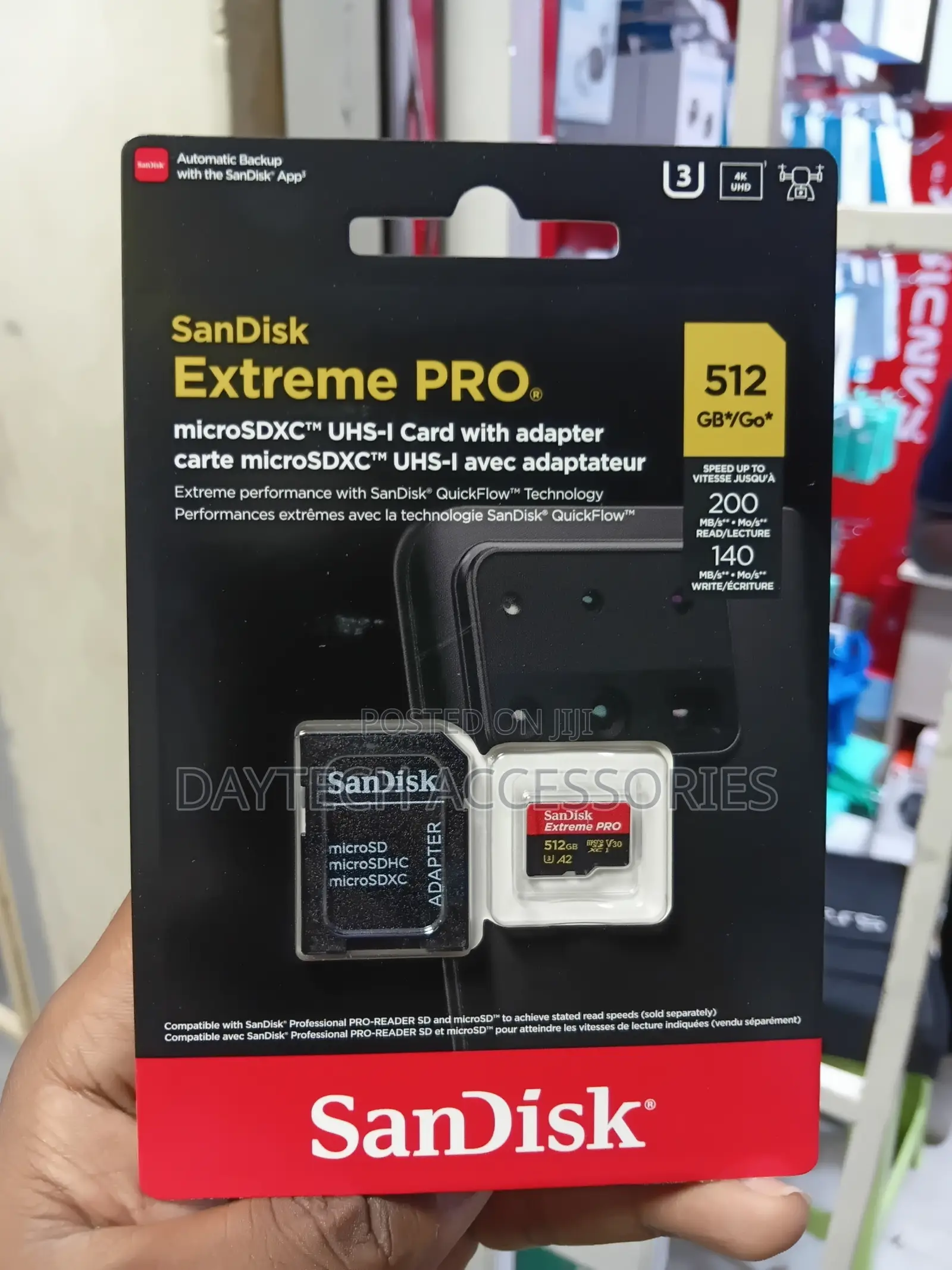 Sandisk Universal 512GB Extreme PRO microSD Memory Card & Adapter.