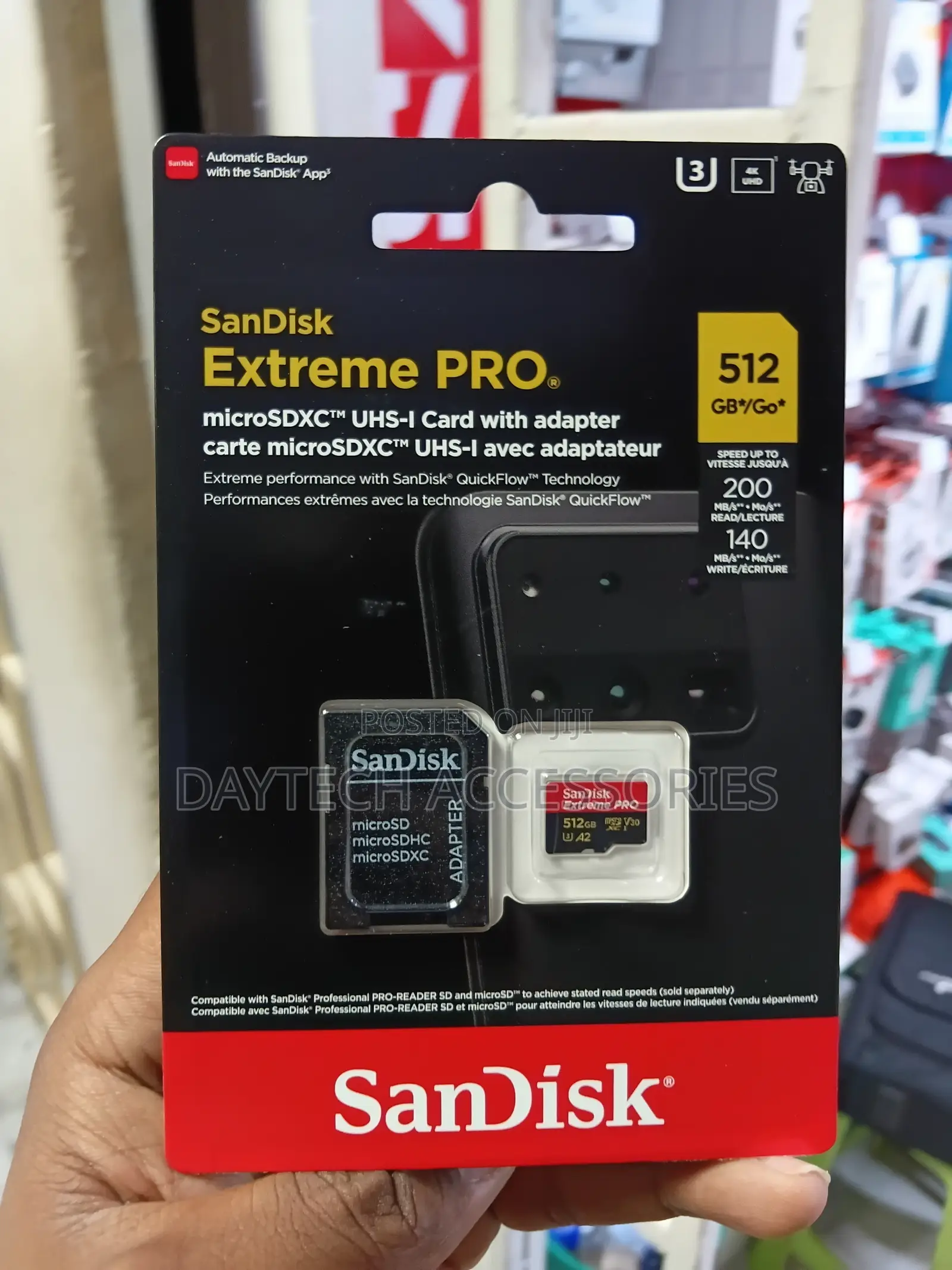 Sandisk Universal 512GB Extreme PRO microSD Memory Card & Adapter.