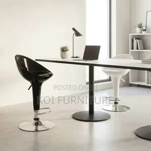 Barstools; Glossy Sleek Adjustable Bar Stool