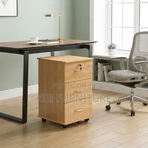 Office Cabinet; Lockable 3-Drawer Mobile Pedestal Cabinet