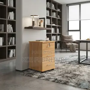Office Cabinet; Lockable 3-Drawer Mobile Pedestal Cabinet