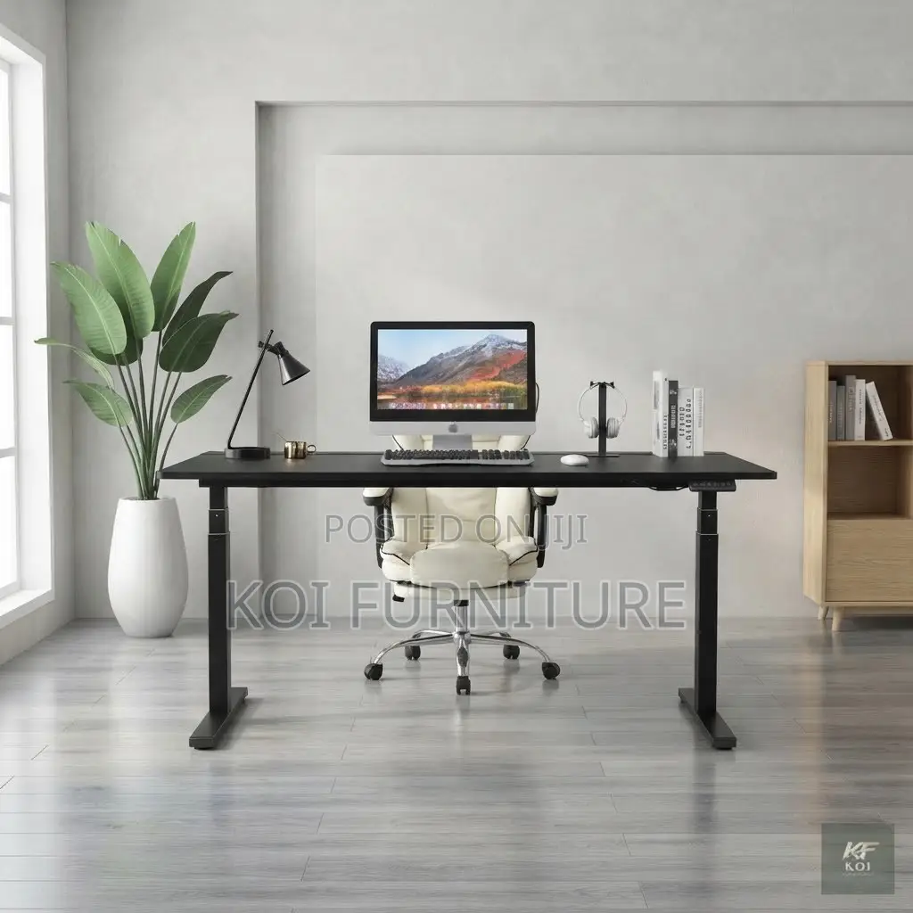 Office Desk; 1.2M Modern Height-Adjustable Standing Office Desk