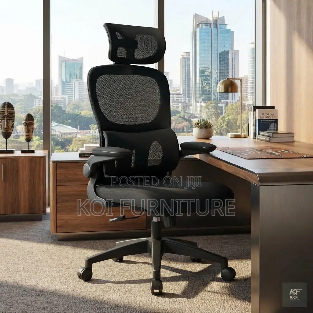 Office Chair; Orthopedic Office Chair With Flip Armrests