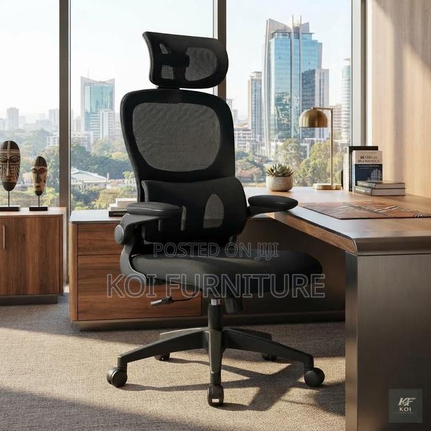 Office Chair; Orthopedic Office Chair With Flip Armrests