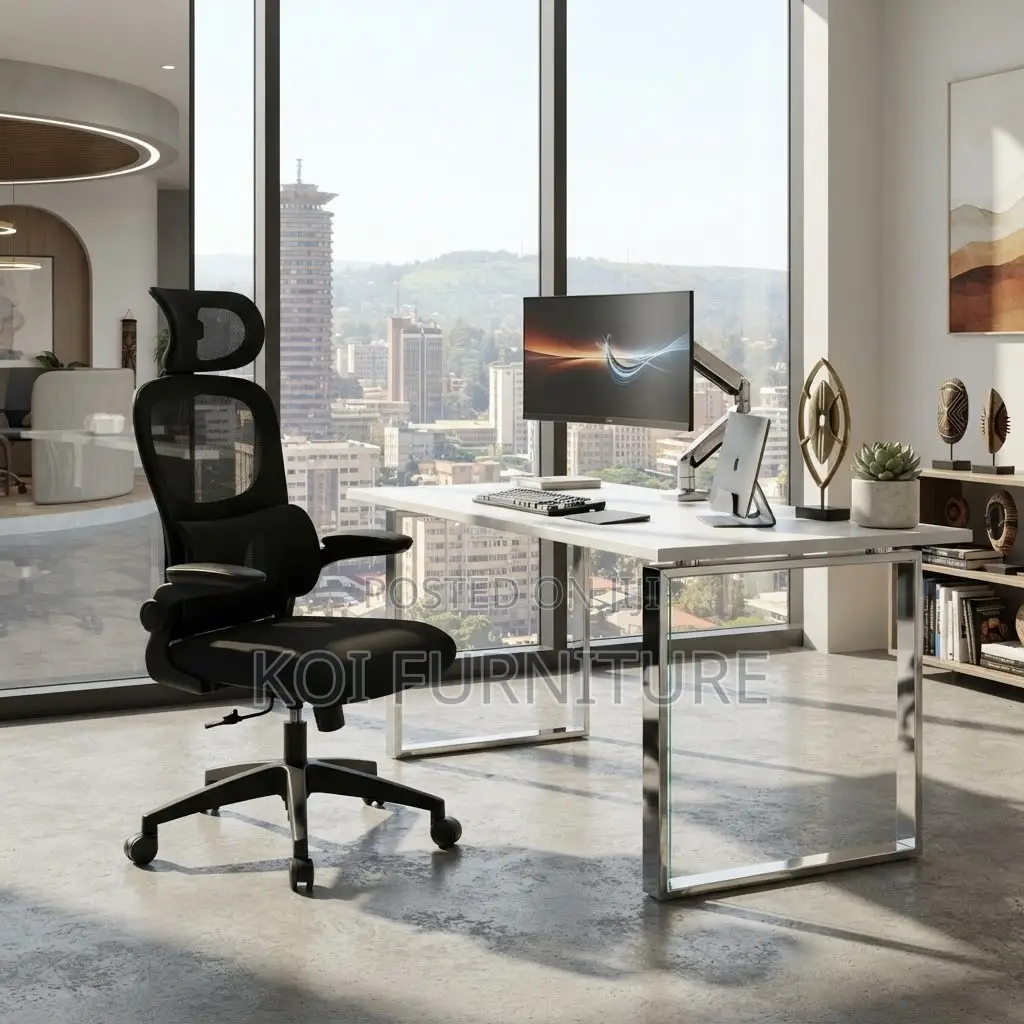Office Chair; Orthopedic Office Chair With Flip Armrests