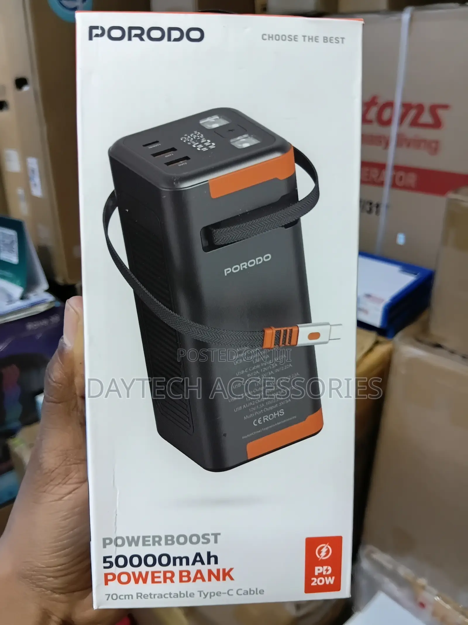 Porodo Power Boost Power Bank 50000mAh - Black