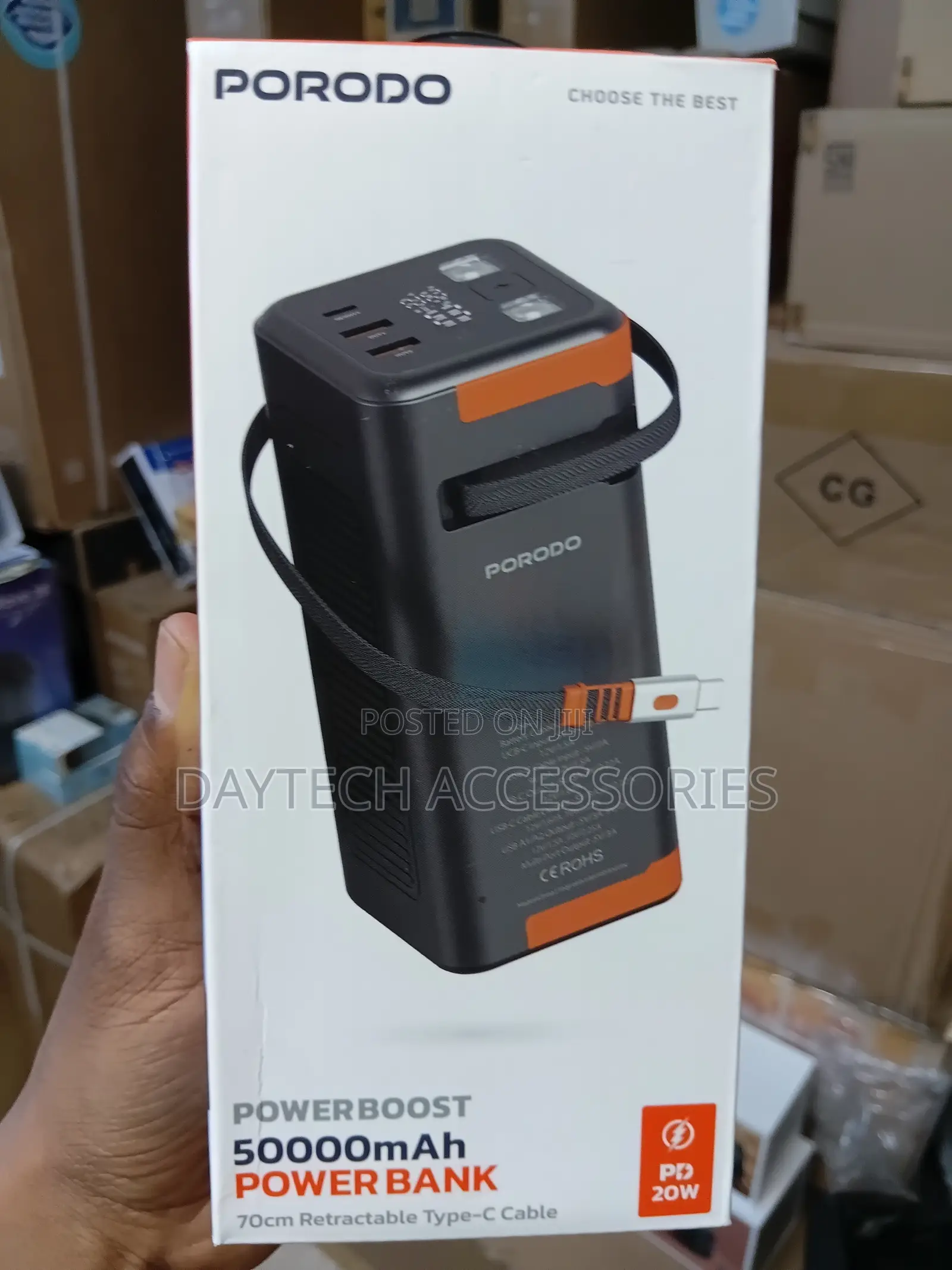Porodo Power Boost Power Bank 50000mAh - Black