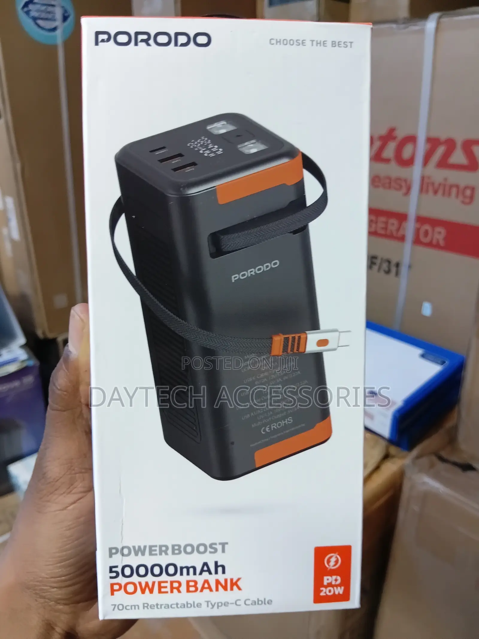 Porodo Power Boost Power Bank 50000mAh - Black