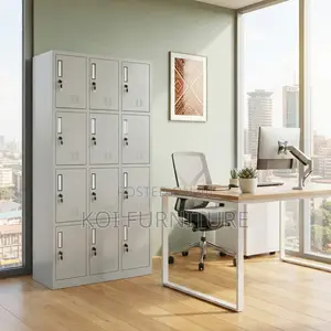 Office Cabinet; 12 Drawers Steel Modern Office Workspaces Cabinet