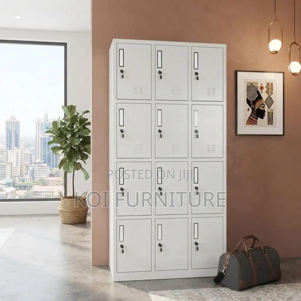 Office Cabinet; 12 Drawers Steel Modern Office Workspaces Cabinet