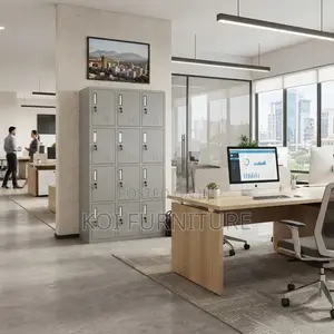 Office Cabinet; 12 Drawers Steel Modern Office Workspaces Cabinet