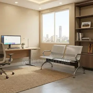 Office Benches; Two Seaters Metallic Reception Suite Office Bench