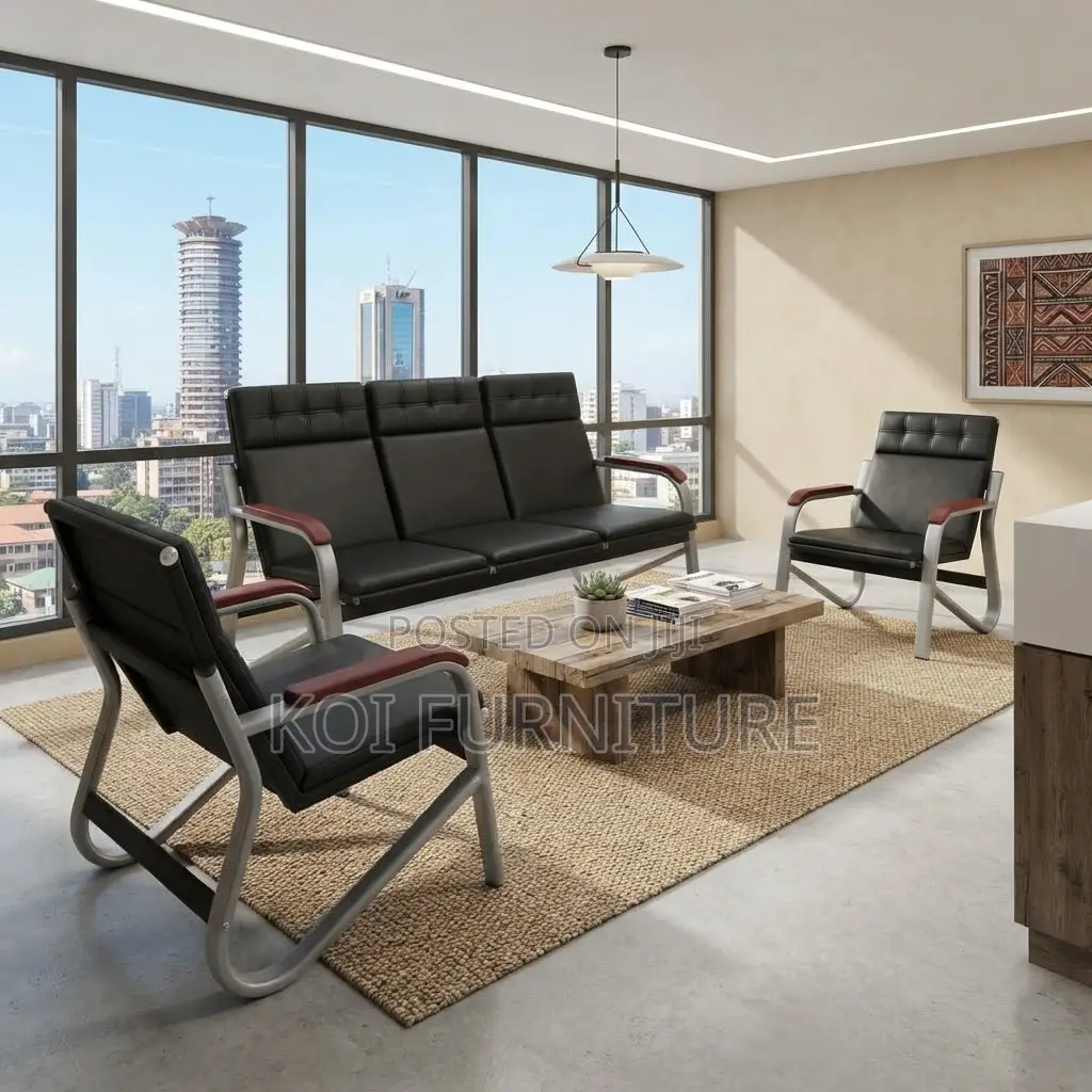 Office Sofa; Five Seaters Modern Office Visitors Recption Sofa Set