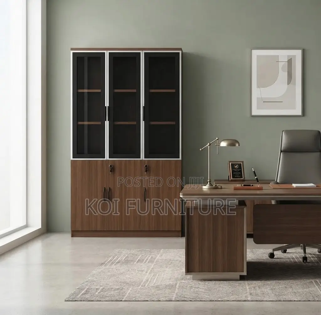 Office Cabinet; Three Doors With Key Lock Office Document Cabinet