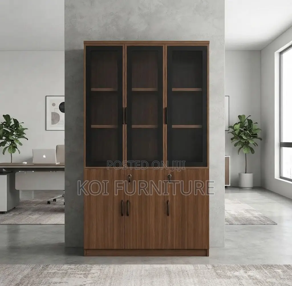 Office Cabinet; Three Doors With Key Lock Office Document Cabinet