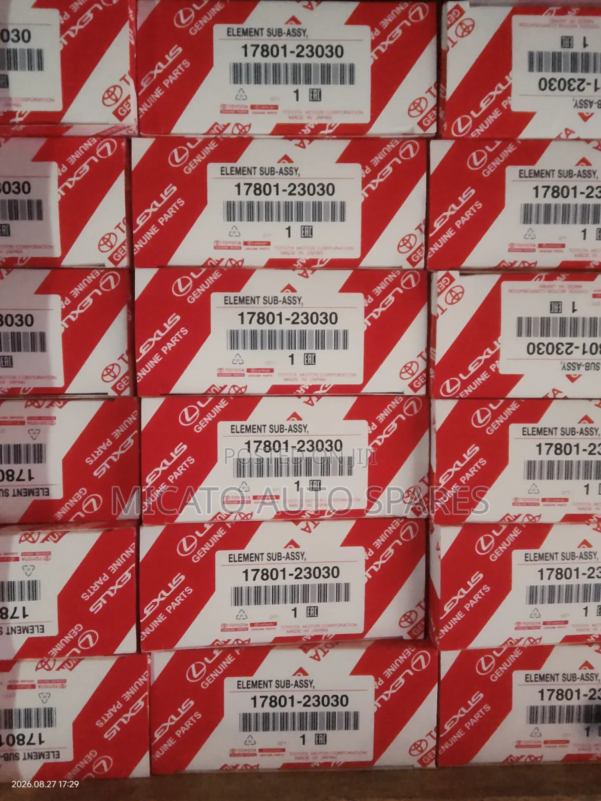 Genuine Toyota Air Filter 17801-23030