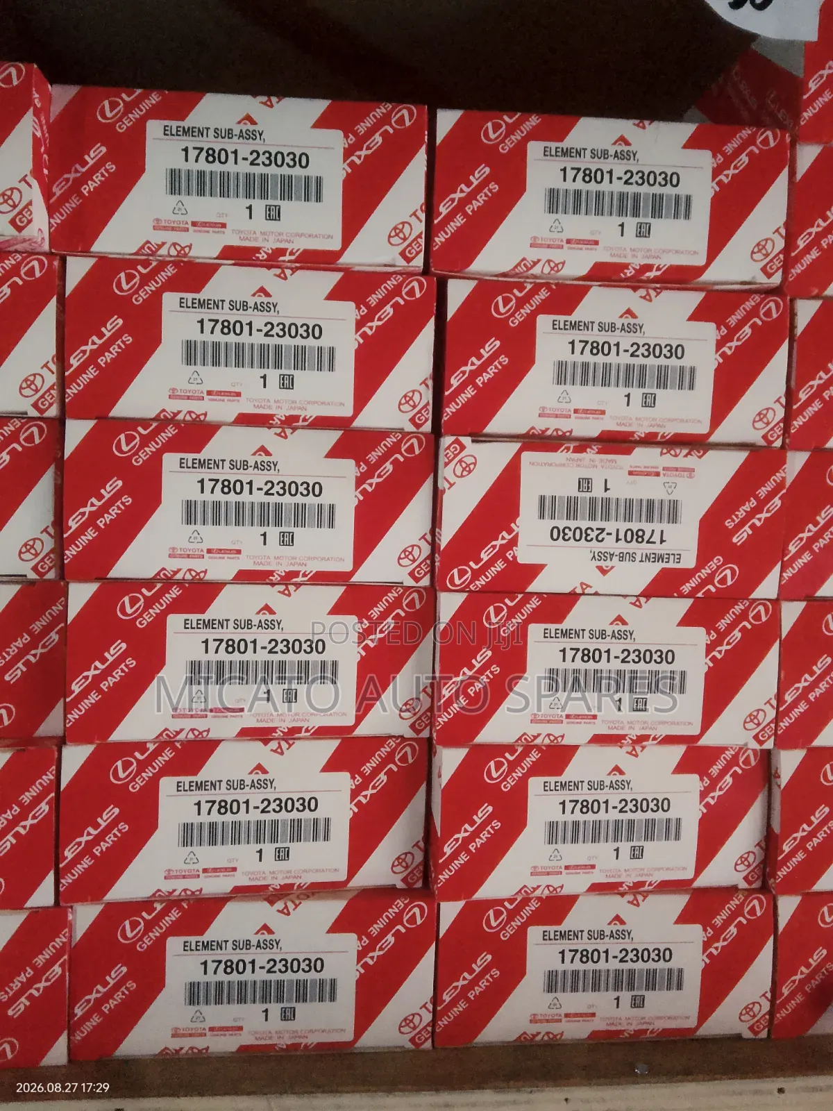 Genuine Toyota Air Filter 17801-23030