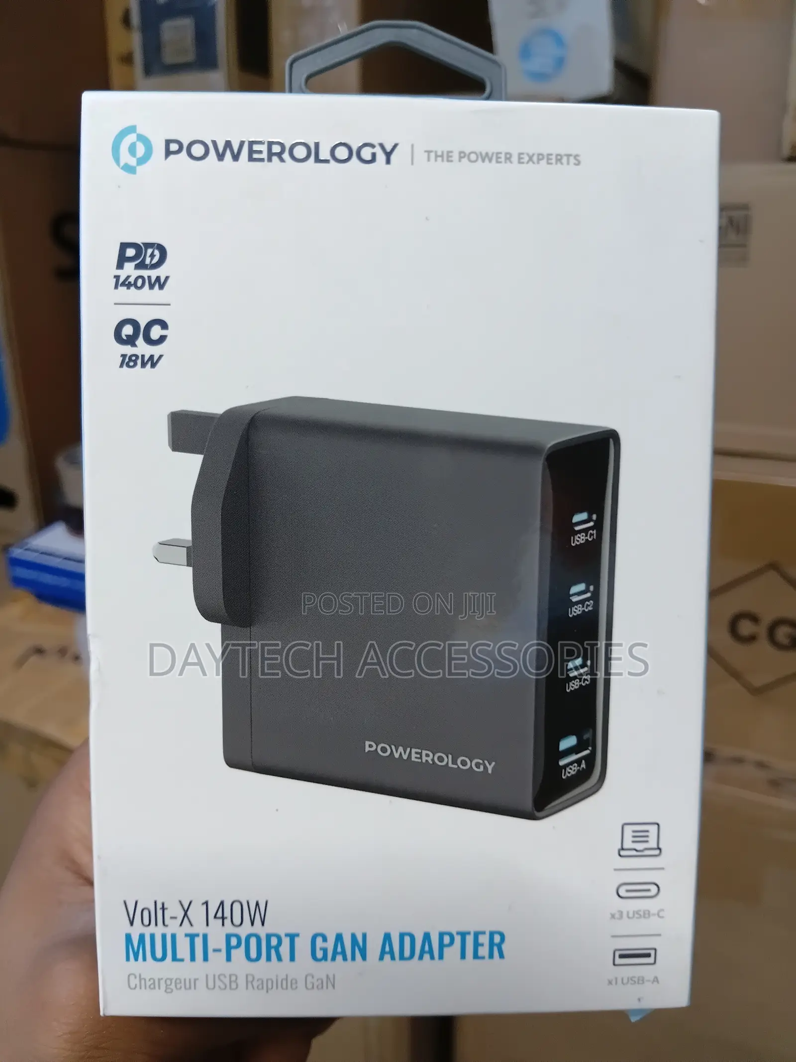 Powerology Volt-X 140W GaN Fast Charger.
