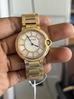 Cartier Yellow Gold Iced Bezel Ladies Watch