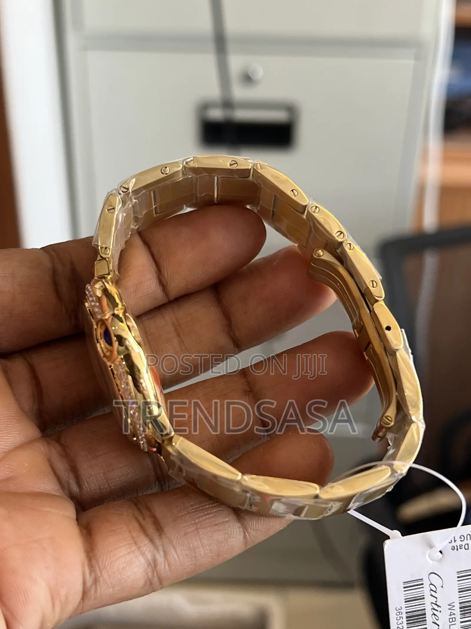 Cartier Yellow Gold Iced Bezel Ladies Watch