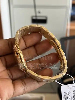 Cartier Yellow Gold Iced Bezel Ladies Watch