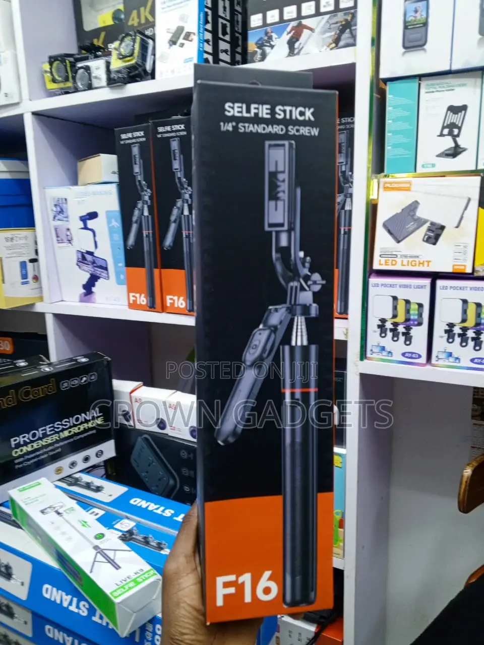 F16 Extendable Selfie Stick Tripod 1.7M With 1/4" Camera Screw