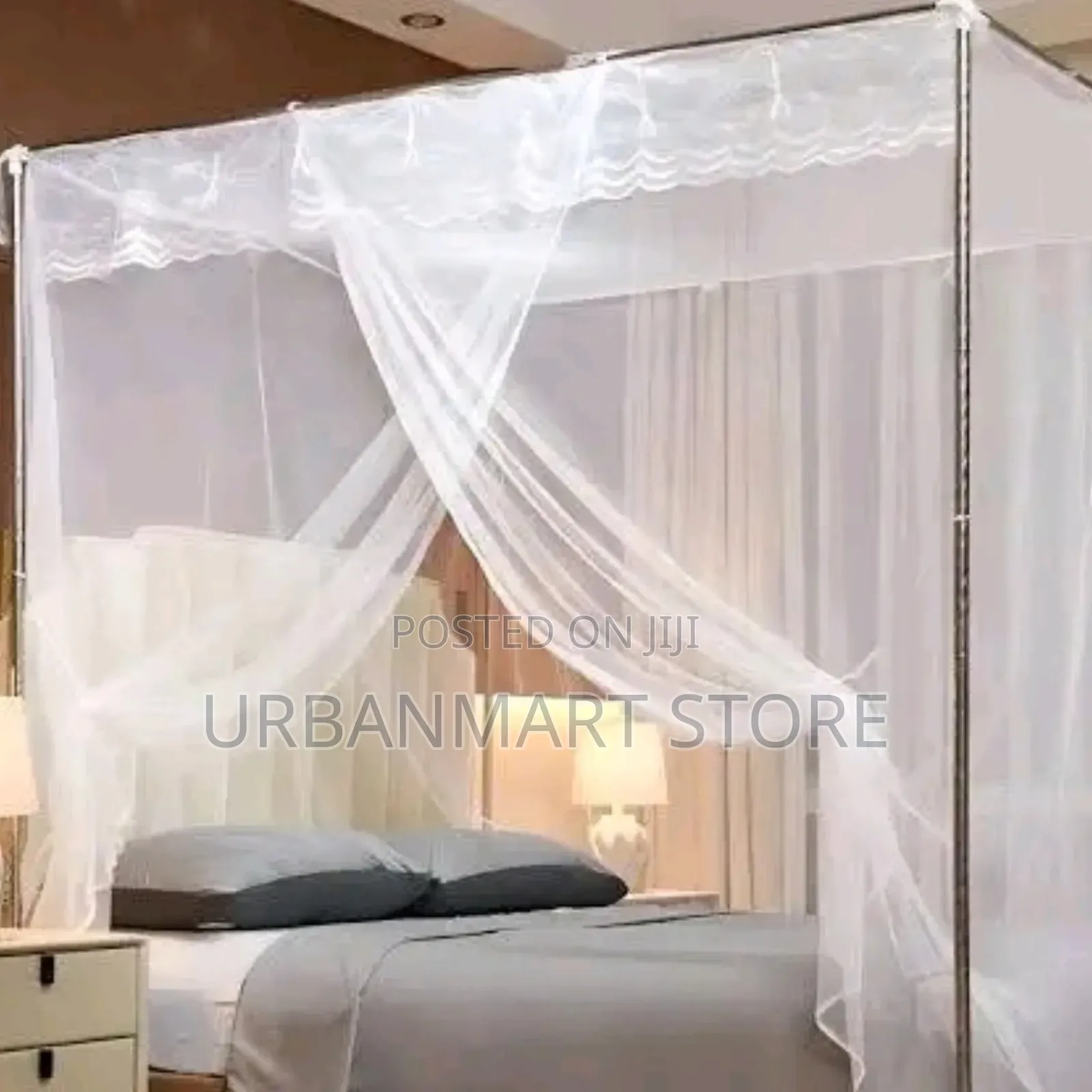 Brand New 5×6 Four Stand Mosquito Net – Strong Supportive Frame