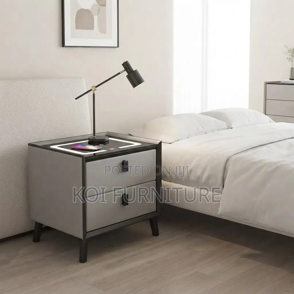 Wireless Charging Support Bedside Cabinet