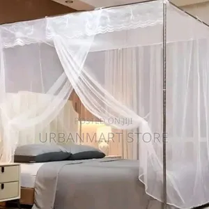 Brand New Bed Mosquito Net 5×6 – Strong Four Stand Frame