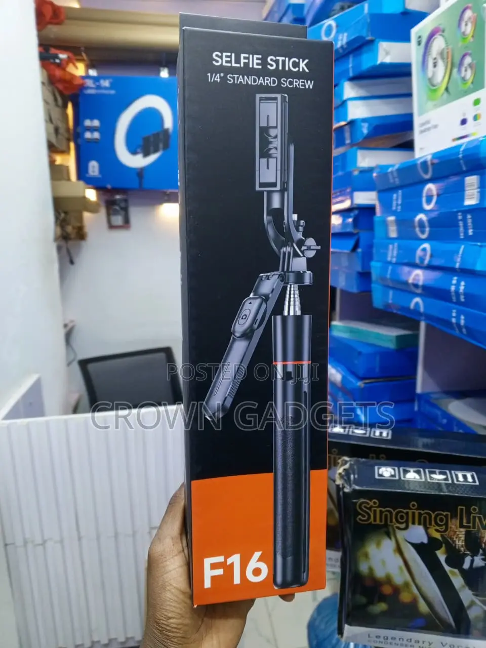 F16 Long Selfie Stick Tripod Stand 1.7M Adjustable Phone Holder