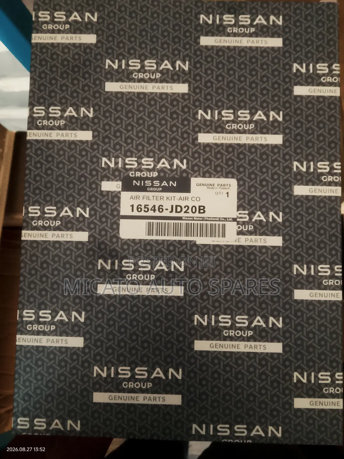 16546-Jd20b Genuine Nissan Air Filter