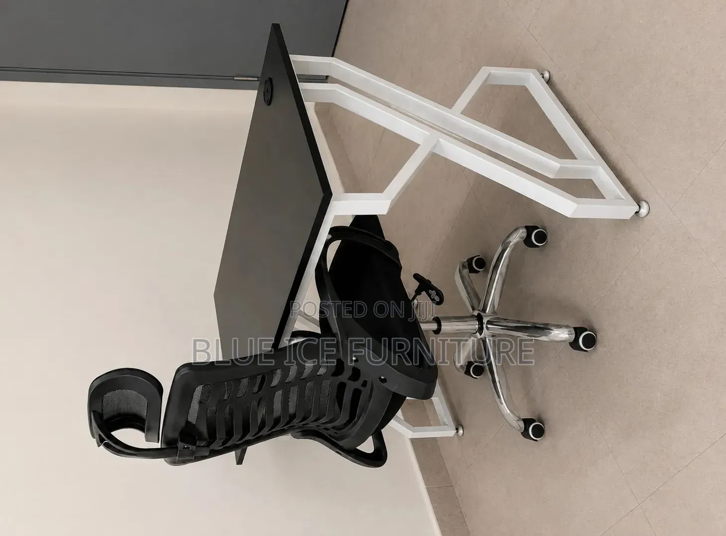 Modern Office Desk & Ergonomic Mesh Chair Set