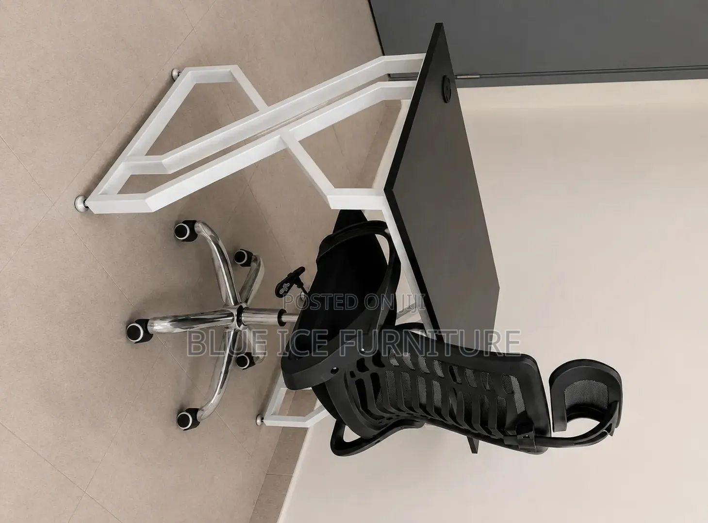 Modern Office Desk & Ergonomic Mesh Chair Set