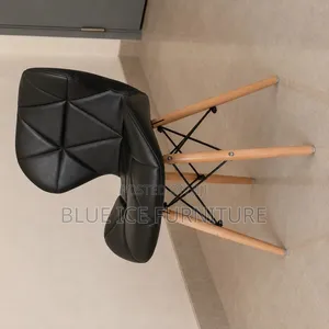 Modern Black Leather Dining Chair